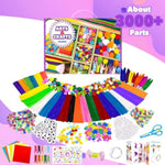 3000 Pcs Arts & Crafts Supplies Kit for Kids with Pipe Cleaners & DIY Materials