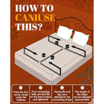 Bdsm Bondage Restraint Sex Toys - Bed Sex Straps Set With Handcuffs Ankle Cuffs Blindfold Feather Tickler & 4 Separate Straps Adult Kinky Bondage Rope Toy For Men Women And Couples Foreplay