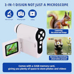 Microscope For Kids, 100X-1000X Digital Microscope With 2-Inch Led Screen, Camera & Video Function,32Gb Tf Card Included.Microscope For Kids 8-12