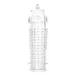 Nubbed Penis Sleeve - Textured Cock Sleeve, Penis Sheath For Intense Stimulation - Flexible, Partner Pleasure, 15Cm (Transparent)