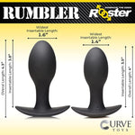 Rooster Rumbler Large Vibrating Silicone Butt Plug For Men, Women, & Couples. 3 Speeds & 4 Modes Of Rumbling Vibration Premium Silicone Butt Plug, 1 Piece, Large, Black.