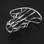 Stainless Steel Anal Butt Plugs Metal Hollow S&M Adult Sex Toys Vaginal Expander Women Men Games Trainer Gifts Pleasure Stimulator Flirting Supplies (Silver,M)