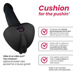 Lippi Dildo Base Cushion, Grinder, Bullet Vibe Pocket, Black