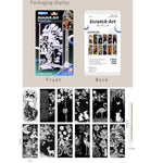 24 Pcs Rainbow Scratch Art Bookmarks, Animal Foil Engraving Craft Kit