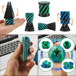3D Printed Fidget Toys Set, 5 Pack 3D Printed Impossible Cone, Spiral Cone Passthrough Sculpture 3D Printed Fidget Toys For Stress Relief, Kids Adults Christmas Stocking Stuffers