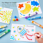 12 Color Washable Dot Markers for Toddlers, Non-Toxic Art Supplies