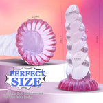 5.3 Inch Anal Dildo With Powerful Suction Cup, Small Anal Plug Dildos For Beginner, G-Spot Stimulation & Anal Training, Butt Plug Toys For Women & Men, Anal Trainer Sex Games - Gradient Pink