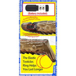 Vibrating Penis Sleeve With Ball Stretcher - Black Reusable Ribbed Stretchy Cock Extender Sheath - Penis Enlarger Sex Toy For Couples Men