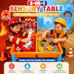 2 in 1 Construction Water and Sand Table Sensory Play Gift for Kids