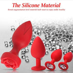 Anal Plug Sex Toys Vibrators 4Pcs Butt Plug Remote Control With 10 Vibrating Modes, Adult Toys For Woman Men Couples Prostate Massager Red