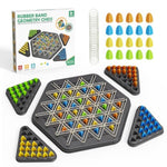 Chain Triangle Chess Game, Strategy Board Games For Kid 6-8-12, Chess Board Games For Adults, Family Games For Kids Adults, Triangle Rubber Band Game, 2 To 4 Players, Kids Christmas Birthday Gifts