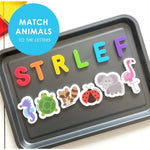 Toddler Magnets – Animal Fridge Magnets For Kids | 52 Refrigerator Magnets With 26 Animals + 26 Abc Magnetic Letters | Foam Alphabet Learning Set For Toddlers