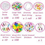 3000 Pcs Arts & Crafts Supplies Kit for Kids Ages 4-12 with Pipe Cleaners & Beads
