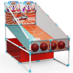 2-Player Arcade Basketball Game Set,Upgraded Indoor Hoop with LED Light Electronic Scoreboard 4 Balls,Carnival Games Sports Toys Kids 3-12 for Home Party Backyard Outdoor Boys Girls Toddlers Gifts