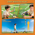Rocket Launcher For Kids, Outdoor Toys With 4 Led Rockets, Launch Up To 100+ Feet, Gifts For 3 4 5 6 7 8-12 Year Old Boy Birthday, Rockets For Kids Age 4-8