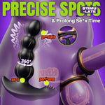 Male Prostate Massager Anal Vibrator - 5 in 1 Sex Toys for Men with 5 Rotating & 10 Vibrating Modes, Butt Plug Anal Beads with Cock Ring, Vibrating Adult Prostate Toys with Romote Control and APP