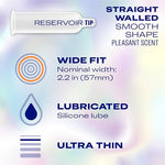Durex Air Condoms, Extra Thin, Transparent Natural Rubber Latex Condoms for Men, Wide Fit, 36 Count