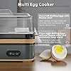 Rapid Egg Cooker Electric 6 Eggs Capacity, Soft, Medium, Hard Boiled, Poacher, Omelet Maker Egg Poacher With Auto Shut-Off, BPA Free