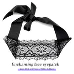 Lace Eye Mask for Women, Adjustable Hollow Out Lace Sleep Eye Patch for Yoga, Meditation, Gaming, Relaxation, Halloween Party Costume, Romantic Black Gift Accessory