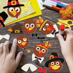 16 Pcs Thanksgiving Turkey Magnet Craft Kit, DIY Fall Refrigerator Decorations