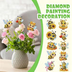 10 Pcs Bees Diamond Painting Kits for Garden Decor, Adult Crafts, Flag Stakes Diamond Art Kits