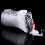 6.29" Animal Horse Shaped Male Masterburters With Dual Channel, Pocket Pussy Sucking Sex Penis Training Toy Soft Liquid Silicone Male Masturbater Cup Masturbation Toy For Gay Men (White Black)
