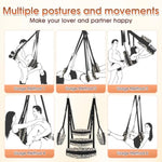 Sex Swing Bdsm Sex Toys Bedroom Furniture Bondage Sex Sling With Adjustable Straps, Heavy Duty Sex Swings With Wild Seat Padded Thigh Support Hold Up 400Lbs(Leopard Print)