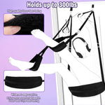 Bdsm Sex Swing Bondage Restraints Kit - 2 In 1 Door Sex Swings With Handcuffs Wrist & Thigh Slave, Sex Toys With Adjustable Straps Thigh Restraint Cuffs Neck To Leg, Adult Sex Toys For Couples, Black
