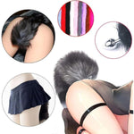 Anal Plug For Cosplay Stainless Steel Real Fox Tail Anal Plug Sex Toys Tail Plug Balck-Tail
