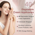 40 Pack Disposable Vaginal Cream Applicators, Lube Injector Syringes, Fits Preseed, Suppository, Lub-RIC-Ants, Premarin, Gels, Lubricants, Feminine Care Applicator - Comfort Tip and Dosage Markings