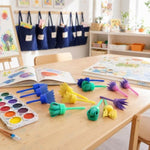 12 Pack Kids Sponge Paint Brushes EVA Pattern Foam Art Tools for Painting Kits