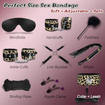 Bdsm Kit - 30Pcs Adult Toy Bondage Restraints Set With Paddle Handcuffs Mask And Anal Plug Games Card, Kink Sex Toys For Couples, Bdsm Set