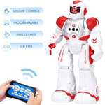 Robots Toy For Kids, Rc Gesture Sensing Toy, Interactive Walking Singing Dancing Robot Birthday Presents For Boys Girls Age 6 7 8 9 Years Old,Red