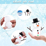 9 Pack Christmas Snowman Air Dry Clay Craft Kit for Kids, DIY Holiday Activity