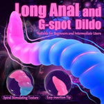 Anal Sex Toys Monster Dildo - 9.4" Long Butt Plug, Anal Toy For G-Spot And Prostate Massager, Anal Plug With Strong Suction Cup, Luminous Fantasy Dildo For Men And Women