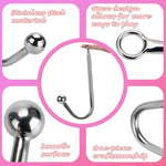 Metal Anal Plug/Hook With Anal Beads/Balls Fetish Sm Bondage Hook Sex Toys Stainless Steel Butt Plug Hook Erotica Sex Games Unisex Fetish Toy For Couple Lgbt (1 Ball Hook)