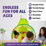 Caterpillar Kids Play Tunnel & Tent – Toddler Crawl Tunnel + Play Tent, Pop-Up Indoor/Outdoor Ball Pit Playset (Balls Not Included), Folds Flat For Storage