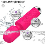 Small Strong Wand Vibrator Clit Stimulator,Rechargeable Vibrating Clitoral Massager With 20 Vibration Modes & 8 Speeds,Waterproof Silicone Personal Clitoris Vibe Women Sex Toys For Her Pleasure,Pink