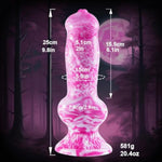 10 Inch Dog Knot Hard Dildo Monster With Suction Cup, Silicone Animal Fantasy Horse Knotted Anal Dildo Thick Large, Huge Dragon Colored Pink Xl Dildo Wolf Penis Anal Plug Unique Sex Toy For Men Women