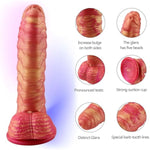 8.66 Inch Realistic Huge Silicone Dildo For Women? Big Dildo With Strong -Suction Cup?Adullt Toys For Women Pleasure Dildo ?Dildo For Men (8.66 Red Gold)