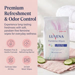 LUVENA pH-Balanced Feminine Wipes, Intimate Cleansing, 25 Count, 1 Pack