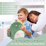 Get Well Soon Gift For Kids Boys, Feel Better Gifts For Kid, 12'' Get Well Soon Dinosaur Plush Pillow & Soft Cozy Flannel Throw Blanket, Dinosaur Gifts Set For Boy, Kids Get Well Baskets