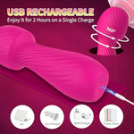 Mini Vibrator Wand, Sex Wand Vibrator Handheld Massager, Silicone Dildo Vibrator Women Sex Toys For Nipple Clitoral Stimulation, Adult Sex Toys & Games For Womens Sexual Pleasure