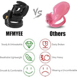 Sm Male Chastity Lock With 4 Removable Cock Ring Cover Lock Keys, Role Play Sex Toy