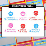 Family Dates 40 Scratch Off Cards – Fun Activities & Date Night Ideas For Kids And Parents – Adventure Card Game For Families – Unique Gift For Family Nights, Holidays, Or Birthdays