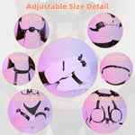 Bdsm Kit Sex Breast Bondage Restraints, Upgrade 5 In 1 Detachable Wrist & Thigh Cuffs Neck To Thigh With Ball Gag Nipple Clamps, Adjustable Bed Restraints Sexy Harness,Sm Game Sex Toy For Women Couple