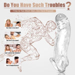 3 Sizes Reusable Penis Sleeves Cock Ring, Cock Sleeve Penis Extender Soft Silicone Clear Adult Sex Toys For Men Women, Penis Ring Enlarger Penis Girth Enhancer Sleeve For Couples Pleasure Sex Toys