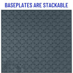 Strictly Briks Stackable Baseplates - 4 Pack Compatible with Lego & Major Brick Brands, 10 x 10 in with 32 x 32 Studs, Toy Building Plates Boards, Kids, Grey