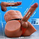 Male Sex Doll Sex Toys with App Control - 2 Removable Silicone Dildos