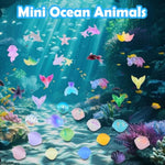 200Pcs Mini Resin Ocean Animals Miniature Plastic Fish Aquarium Decorations